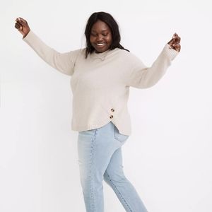 BNWT Madewell Coziest Yarn Side Button Sweater 3x